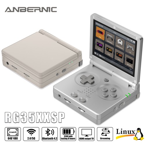 ANBERNIC RG35XXSP console de jeu portable 3,5 pouces IPS écran ouvert joueur à rabat - Photo 1/24