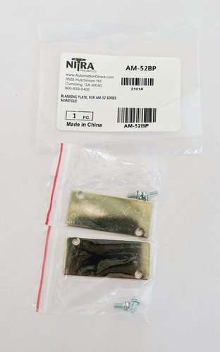 NEW LOT of 2 NITRA AM-52BP Manifold Blanking Plate AUTOMATION DIRECT - Imagen 2 de 5