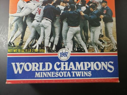 Caja de trigo de los Mellizos de Minnesota 1987 abierta vacía - Imagen 9 de 11