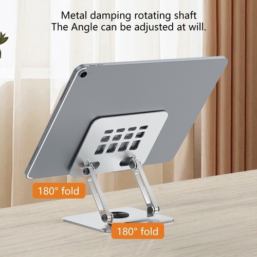 Aluminum Desktop Support 360 Swivels Heights Adjustability Bracket for Tablets - Afbeelding 7 van 8