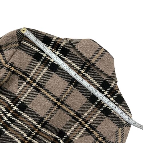 Sportmax Code Womens Alpaca Wool Mohair Plaid Peacoat Tan Size 6 Academia Preppy - Picture 6 of 12