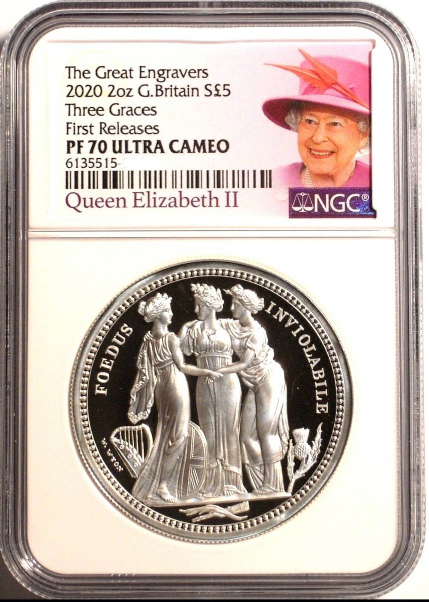 2020年 英国ロイヤルミント スリーグレイセス Three graces 2オンス5