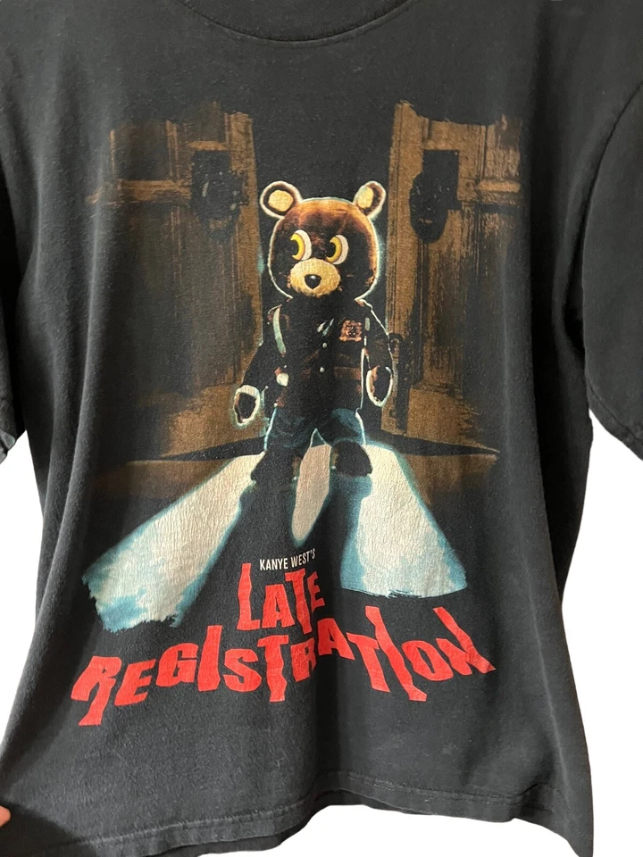 Vintage 2005 Kanye West Late Registration Touch The Sky Tour T Shirt Y2K - Image 3 of 4