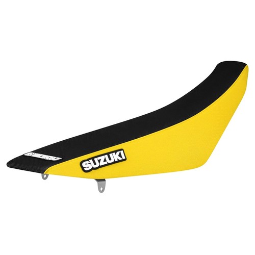 2005-2007 SUZUKI RMZ 450 Seat Cover Gripper YELLOW SIDES / BLACK TOP Std #298 - Picture 1 of 5