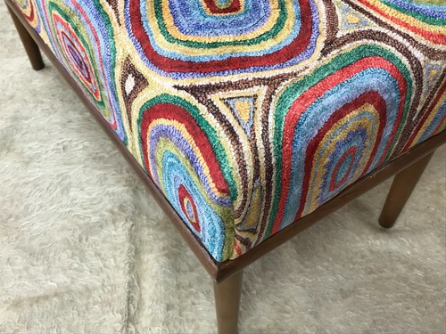 Handmade Kilim Upholstered Ottoman Footstool Piano Entryway Bedroom Bench - Picture 5 of 22
