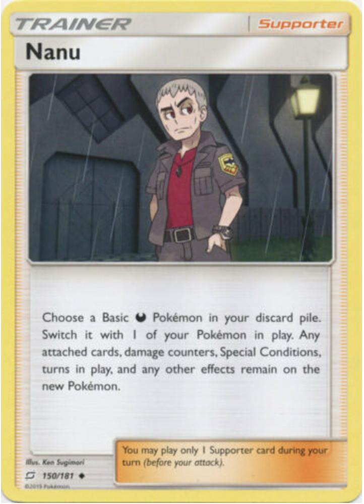 Pokemon - SM9 - Team Up -  Nanu - 150/181 - Uncommon - Reverse Holo - NM/M
