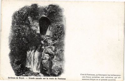 CPA ROYAT - Großer Wasserfall auf der Straße nach Fontanas (250389)