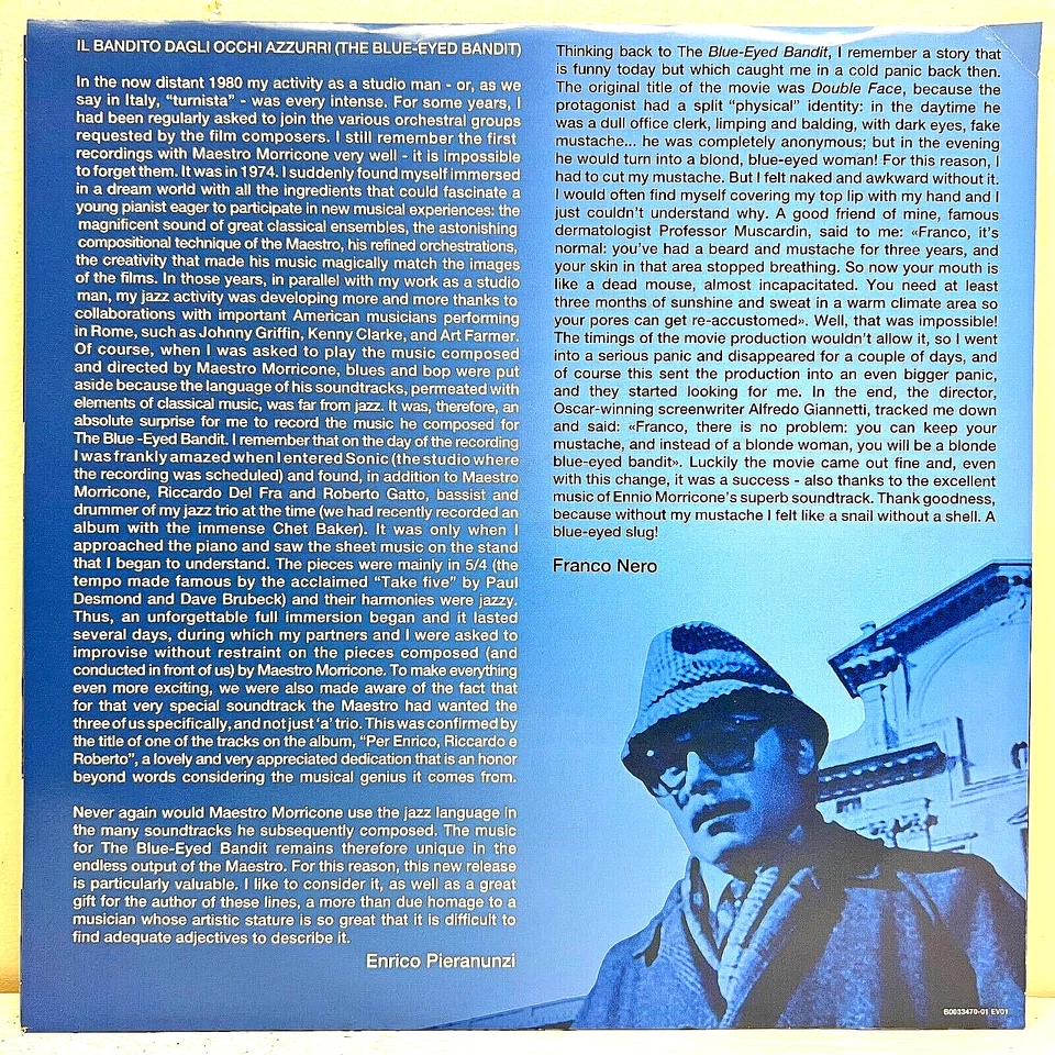 Ennio Morricone Il Bandito Dagli Occhi Azzurri RSD 2021 Blue Vinyl Records - Image 3 of 4