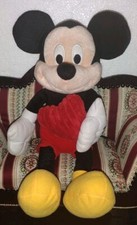 Disney Mickey Mouse With Heart Valentine Love 15" Plush Stuffed Toy Just Play M