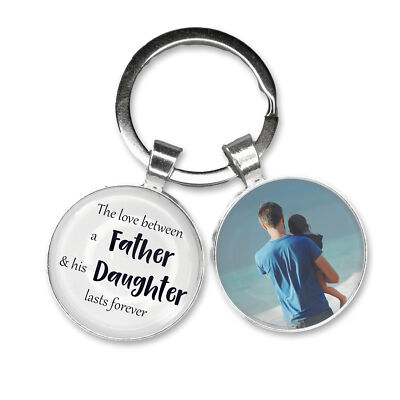 Personalised Father Daughter Photo Keyring Christmas Gifts