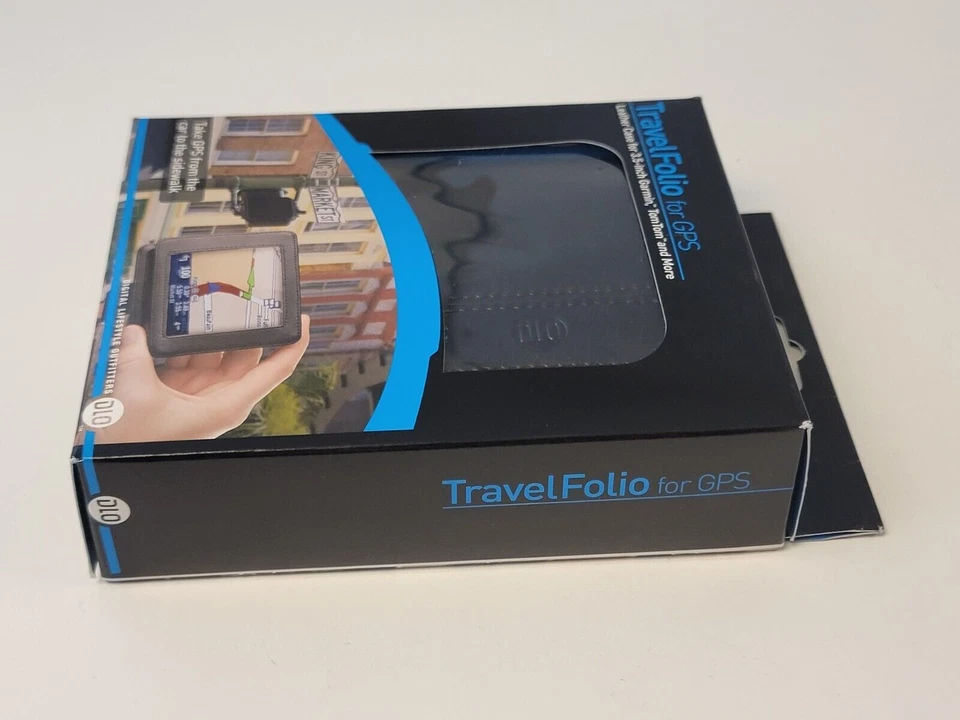 Folio de Viaje para Pantalla GPS Estuche de Cuero Negro Soporte de Cinturón 3.5 NUEVO DLO Foto 4 de 4