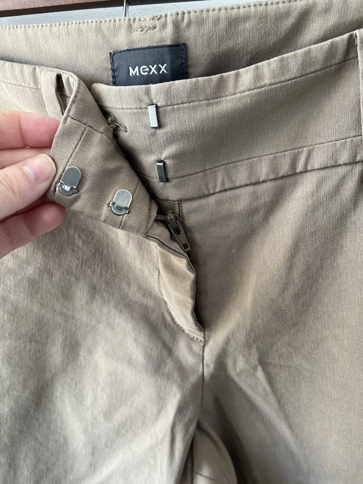 Pantalones capri recortados para mujer Mexx/pantalones casuales vintage tostados/marrones al aire libre Foto 4 de 4