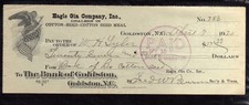 7A183 - 1920 EAGLE GIN COMPANY - GOLDSTON, N.C