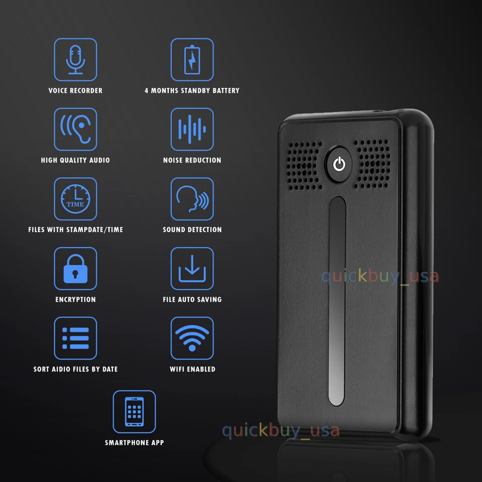 Grabadora de voz WiFi Grabación de audio inalámbrica Grabadora de voz Wifi en tiempo real TC30 Foto 2 de 4