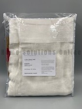 Pottery Barn Emery Sheer Curtain Drape Panel White 50 x 96" 9076D