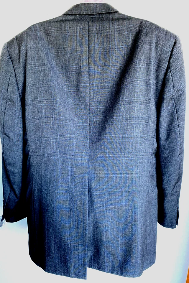 Men's Blazer 40R Blue Plaid  Sport Coat made in USA Hart Schaffner Marx jacket - Image 2 of 3