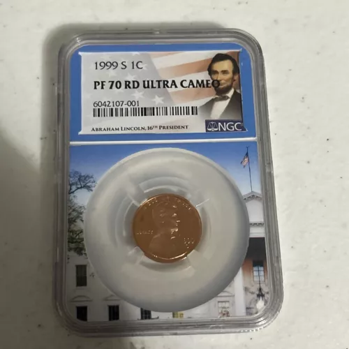 1999-S Lincoln Cent Graded PF70RD Ultra Cameo by NGC - Registry Quality Coin
