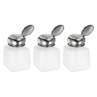 3pcs Solvent Alcohol Dispensers 100ml Push Down Liquid Dispenser Pump, White