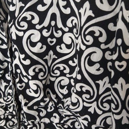 East 5th woman MP shirt long sleeve v neck black white front button up - Picture 2 of 12