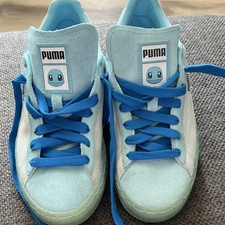 PUMA Suede Pokemon Squirtle Men's Casual Shoes Light Blue UK 3.5 US 4.5
