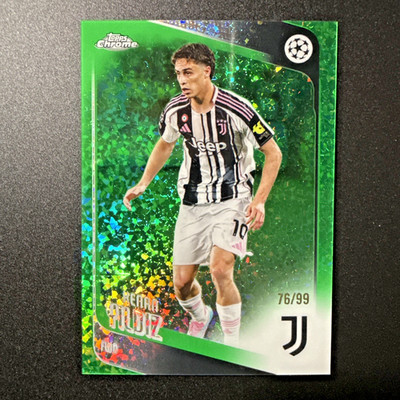 2025-26 Topps Chrome UCC - Kenan Yildiz Green Diamante /99 #147