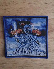Fantom Warior Fantasy Or Reality Blue Border Woven Patch 