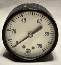 Vintage 2 Us Gauge Pressure 0-100 Psi Model 12108-1 Usg