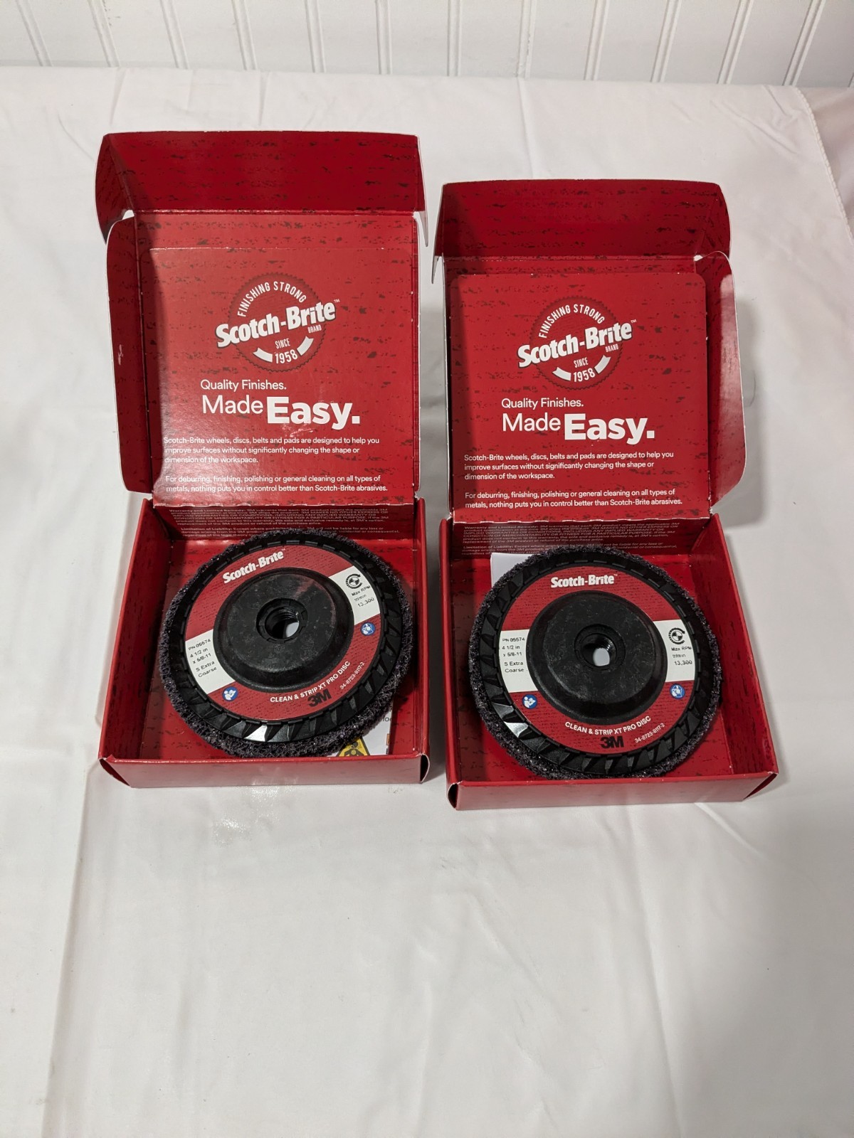 3M Deburring Disc: 4-1/2" Dia, Extra Coarse, Silicon Carbide Qty 2 71001760