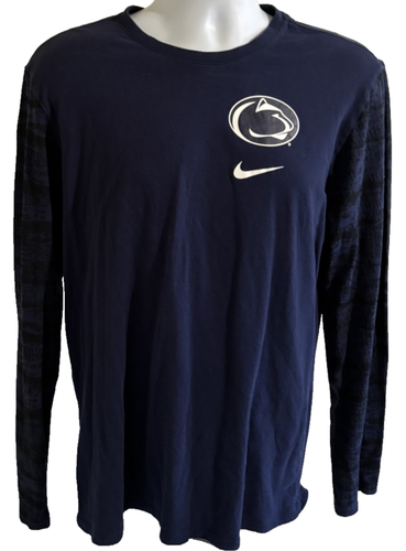 Maglietta Penn State Nittany Lions uomo grande NCAA calcio Nike maglietta manica lunga - Foto 3 di 12