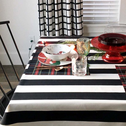 2pcs Striped Tablecloths Stripe Table Covers Waterproof Rectangle Tablecloths - Picture 2 of 12