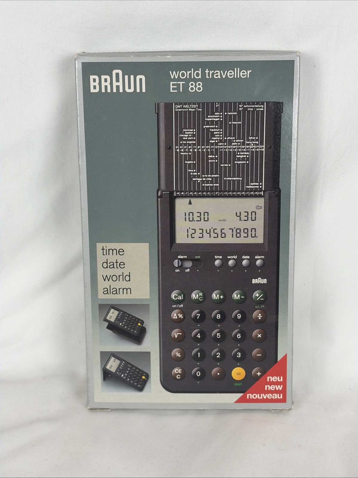 Braun World Traveller ET-88 4788 Calculator World Clock Alarm New Open Box