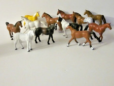 VINTAGE LOT OF 12 FUNRISE 1988 HARD RUBBER COLLECTABLE HORSE FIGURES