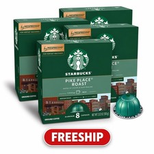 Starbucks Pike Place Roast Coffee Capsules Nespresso Vertuo Medium 32 Pack