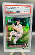 2022 Bowman Draft Chrome Owen Murphy 1st Green Sapphire /50 PSA 10 #BDC-145