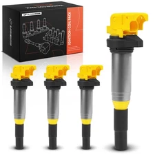 A-Premium 4x Yellow Ignition Coil for Mini Cooper Cooper 07-15 Countryman 1.6L