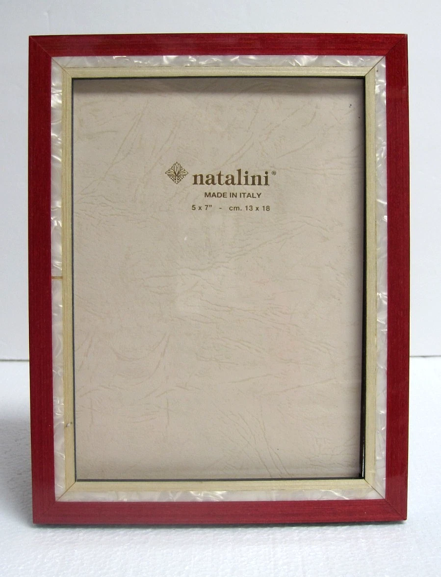 Cornice Natalini BIANTE In Legno Intarsiato – 10x15 Cm, Blu Scuro, Made In Italy - 5