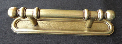 LOT 6 New Amerock Burnished Brass Cabinet or Drawer Pull + Backplate   BP-743-BB