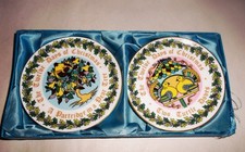 2 x Coalport Miniature Christmas Plates, In Box.