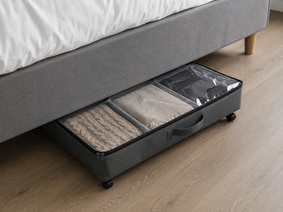 Belle Vous Unterbett Aufbewahrungsbox Unterbettkommode mit Rollen Bettkasten