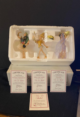 Ashton Drake Heirloom Ornaments Vive Le Ballet Set Ballerina 37012