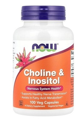 NOW Foods Choline & Inositol 100 Veg Caps 