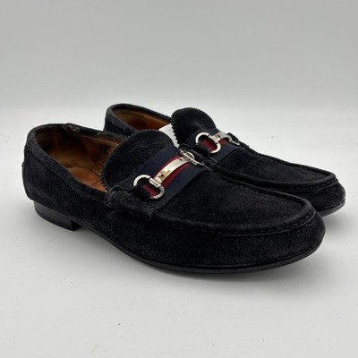 Gucci Suede Leather Penny Loafers Men display picture 2