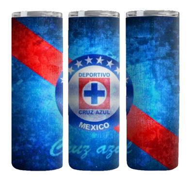 Personalized Custom Tumbler Cup Mug 20 oz Stainless Steel Cruz Azul B-day Gift