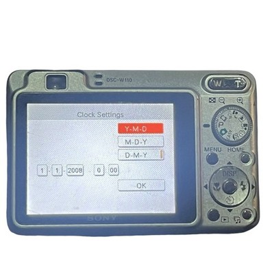 Sony Cyber-Shot DSC-W110 7.2MP 4x Zoom Digital Camera Silver From