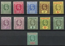 Cayman Islands 1907-09 KEVII Set SG 25-34, 30a Mint Hinged MH VF £380.00