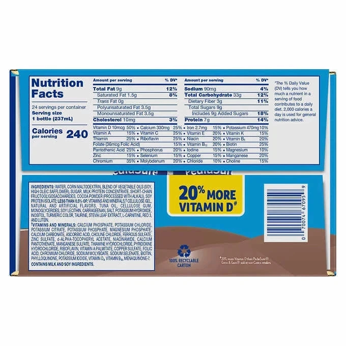 Shake infantil PediaSure com OptiGRO Plus, 8 fl oz, 24 unidades - Imagem 2 de 3