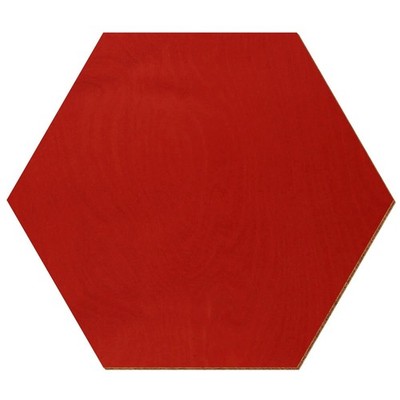 Holz Hexagon Rot beidseitig lackiert - Deko Basteln 3-50cm