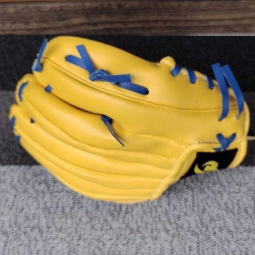 Baseball glove, bright yellow with blue laces from Japan - Picture 10 of 15
