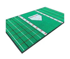 Baseball Softball Hitting Batting Mat | Dual Purpose Instructional Setup, Sta...