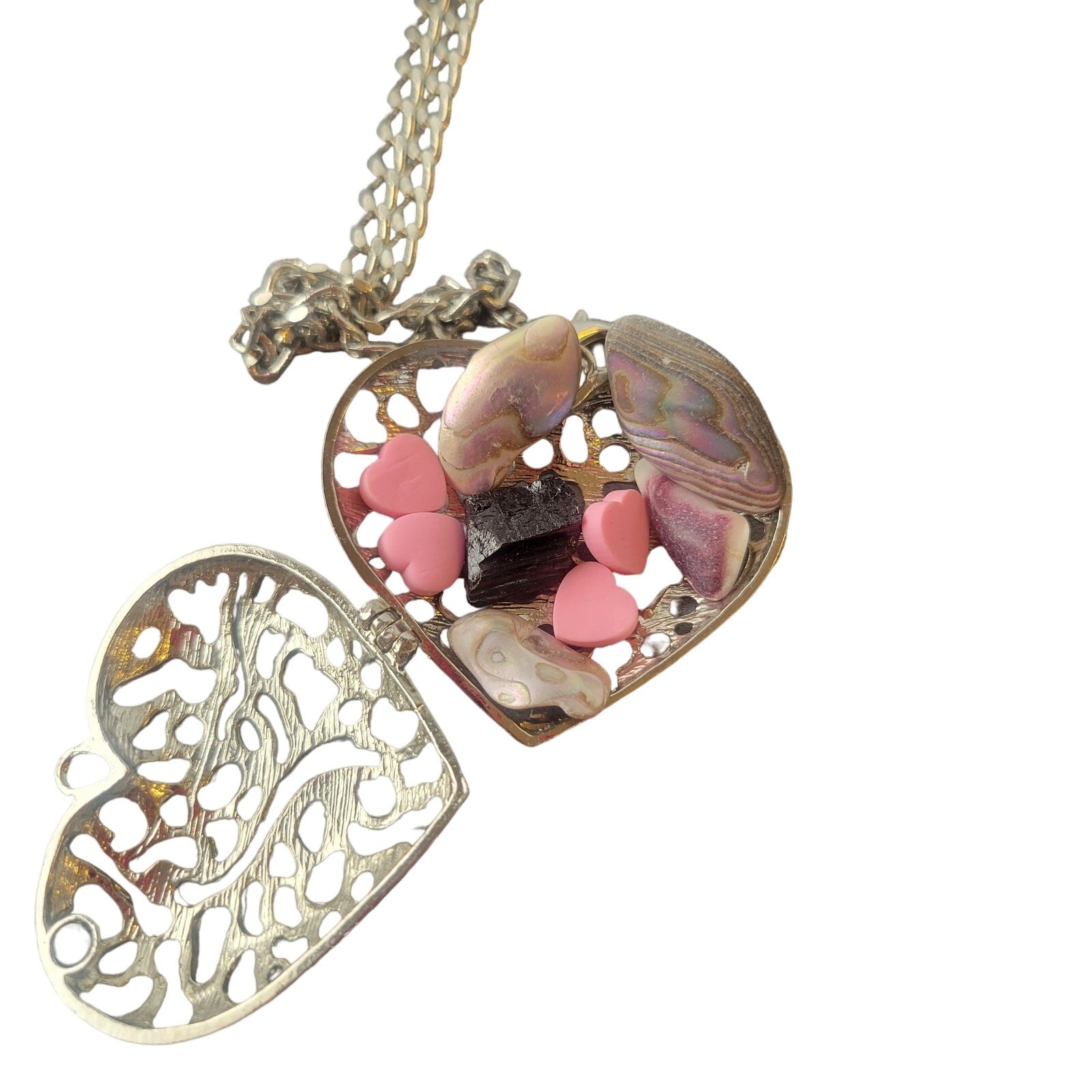 Heart-Shaped Diffuser Necklace Locket, Assorted S… - image 3